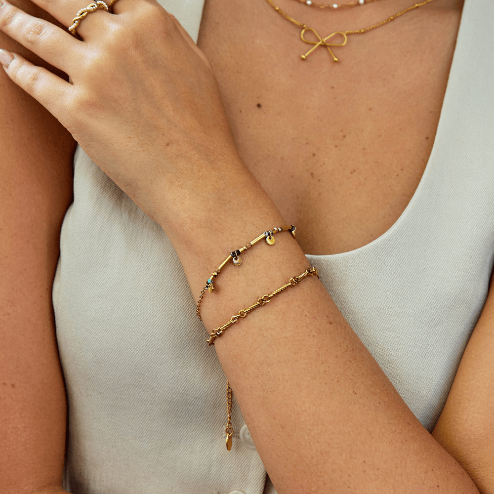 Neri Scattered Disc Gold-Tone Bracelet