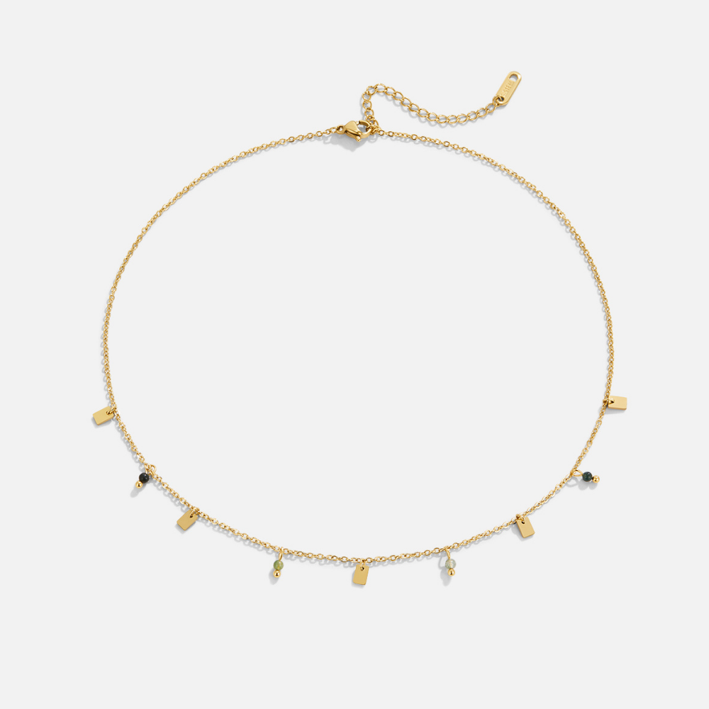 Tara Squared Drop Gold-Tone Necklace