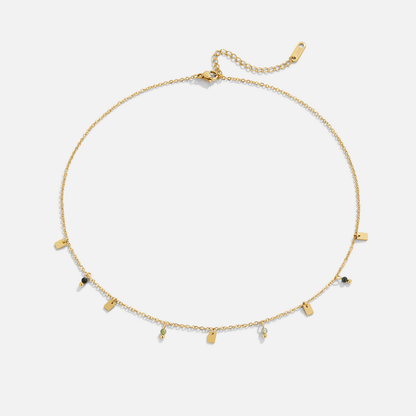 Tara Squared Drop Gold-Tone Necklace