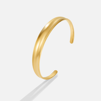 Leyla Rounded Gold-Tone Wrist Bangle