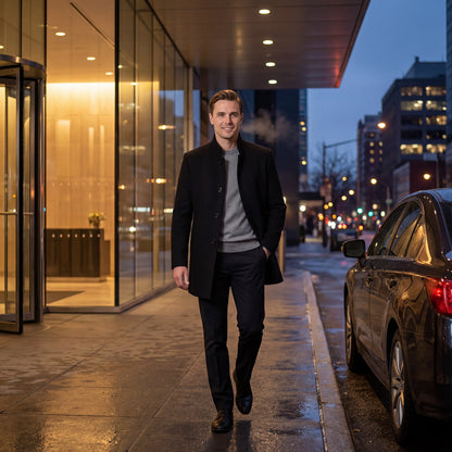 Men's Merino Wool Coat – Removable Insulating Lining