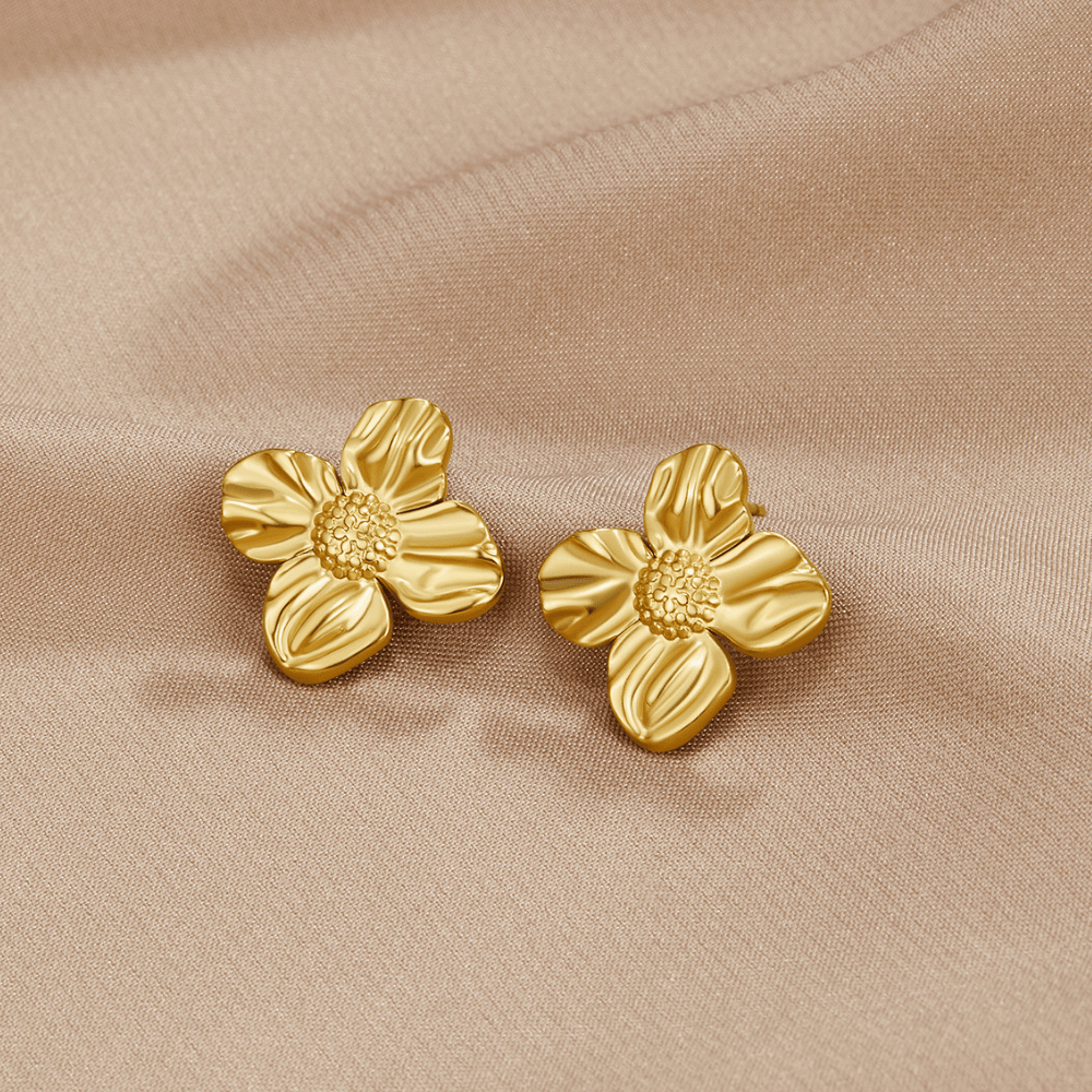 Little Bloom Gold-Tone Flower Earrings