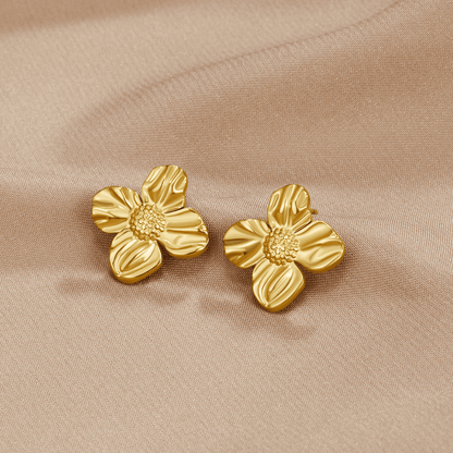 Little Bloom Gold-Tone Flower Earrings