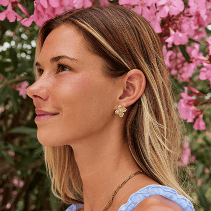 Little Bloom Gold-Tone Flower Earrings