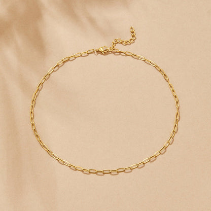 Paperclip Chain and Charm Gold-Tone Necklace Set
