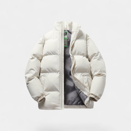 Men's Quilted Cotton Puffer Jacket – Loose Modern Fit