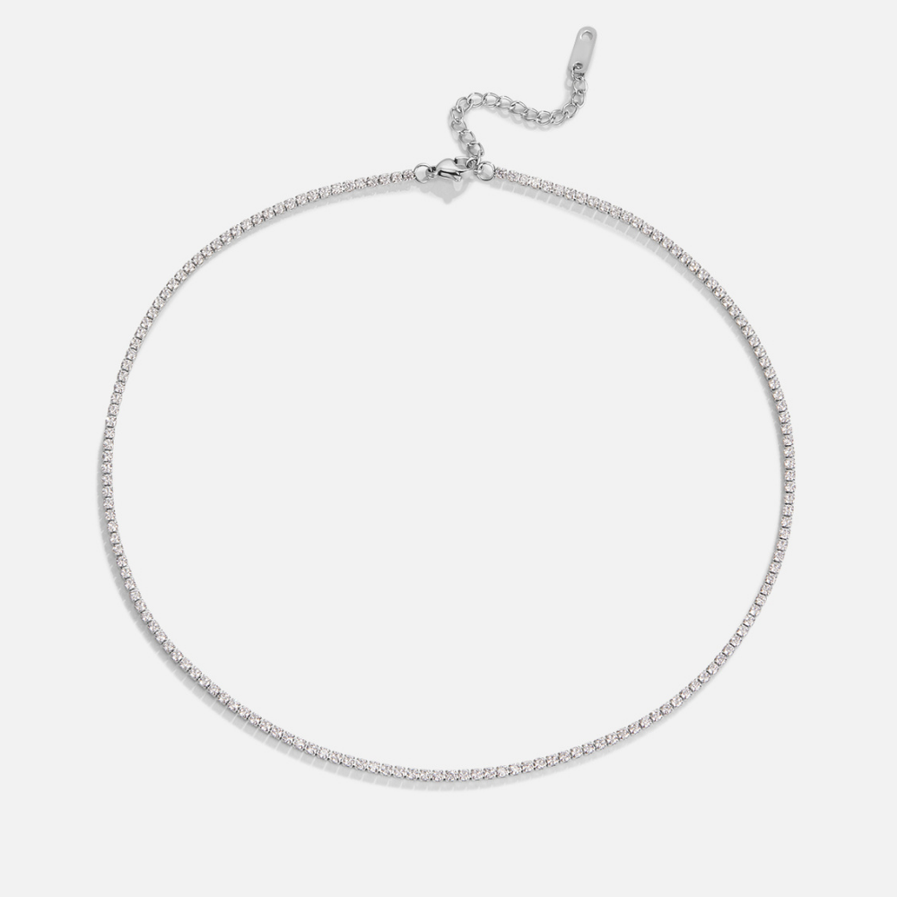 Cordelia Single Crystal Silver-Tone Necklace