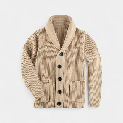 Men's Wool Button Up Vest – High Neck Knit