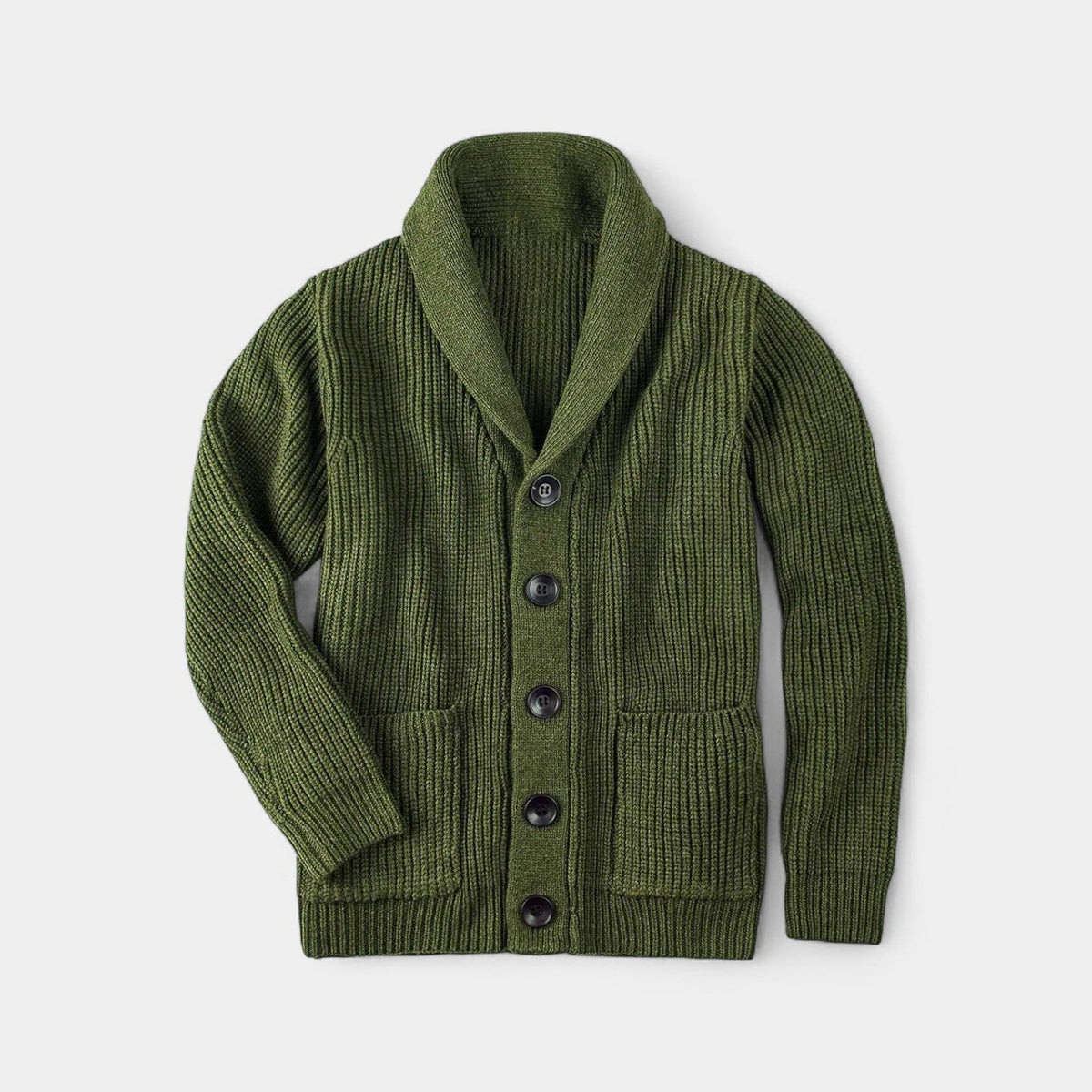 Men's Wool Button Up Vest – High Neck Knit