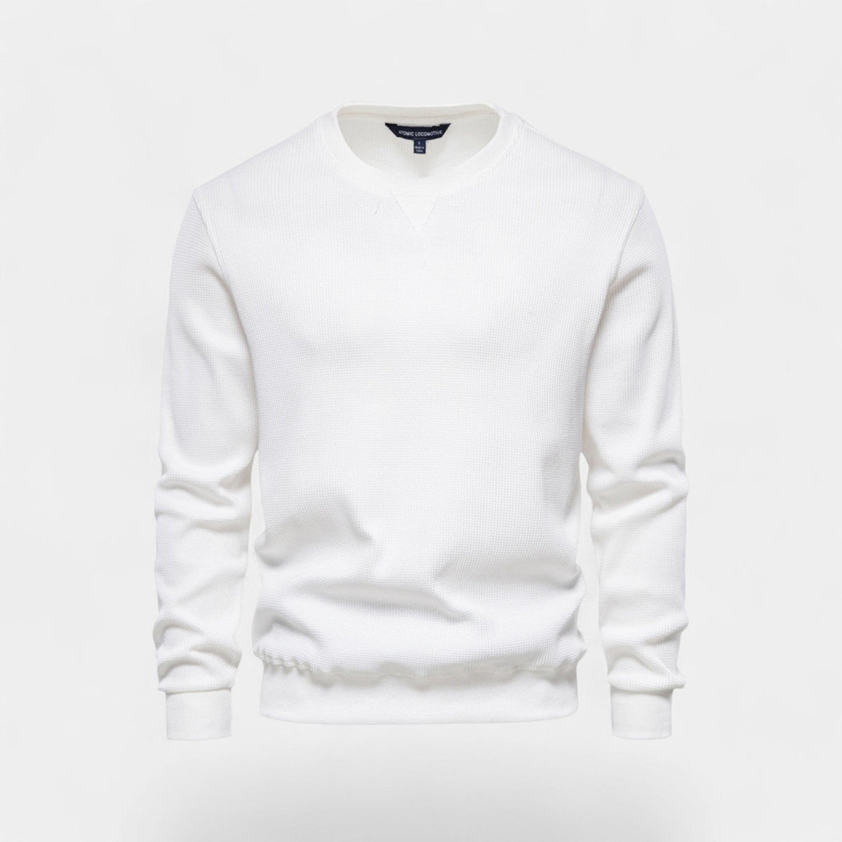 Men's Cotton Crew Neck Jumper – Relaxed Minimalist Cut
