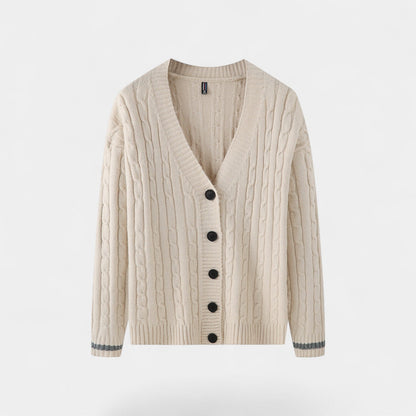 Men's Cotton Knit Cardigan – Relaxed V-Neck Button Front