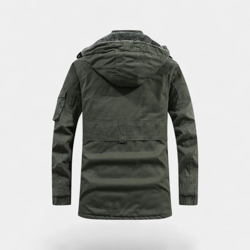 Men's Cotton Parka – Washed Finish with Lapel Hood
