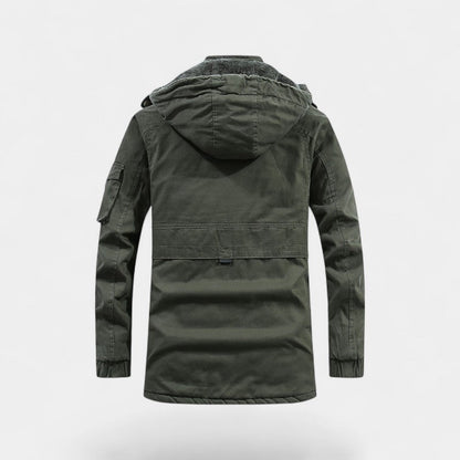 Men's Cotton Parka – Washed Finish with Lapel Hood