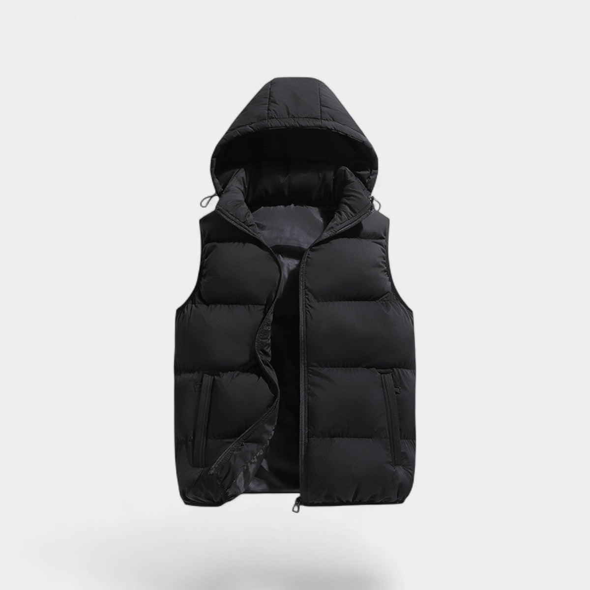 Men's Hooded Body Warmer – Thick Quilted Cotton