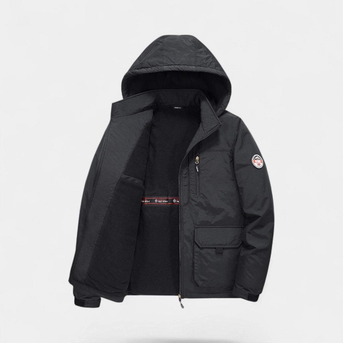 Men's Quilted Cotton Parka – Adjustable Drawcord Hood