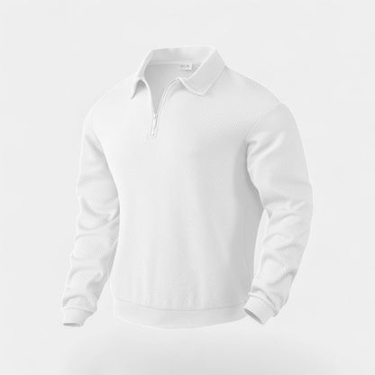 Men's Half Zip Jumper – Lapel Collar Relaxed Fit