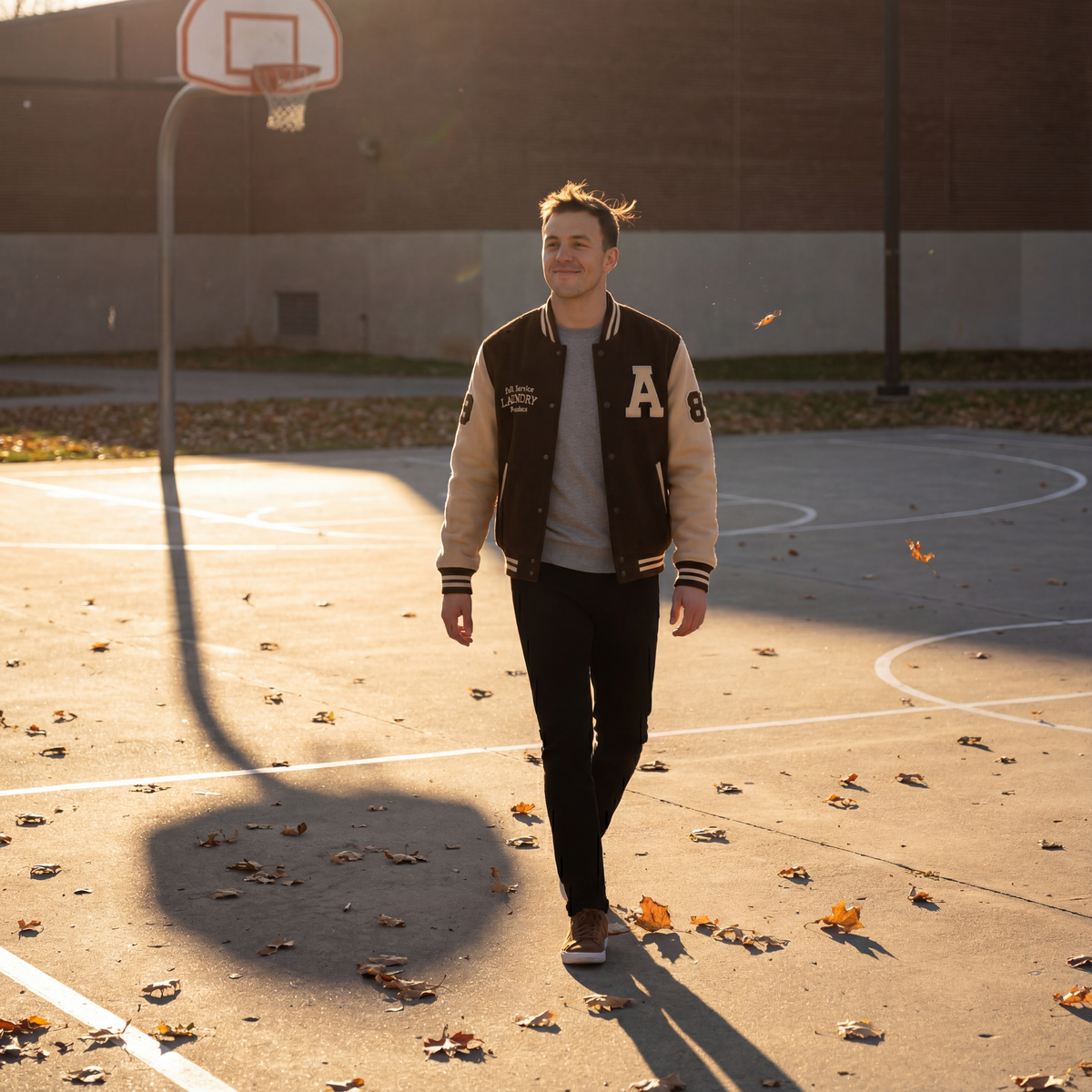 Men's Cashmere Blend Varsity Jacket – Ribbed Trims