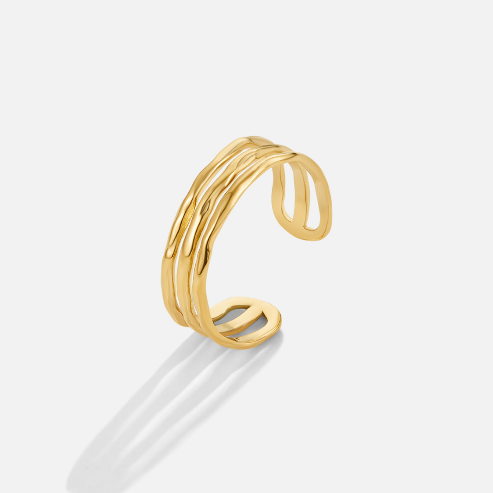Ohio Stacked Multi-Band Ring in Gold-Tone