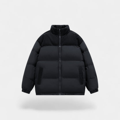 Men's Cotton Puffer Jacket – Loose Hooded Cut