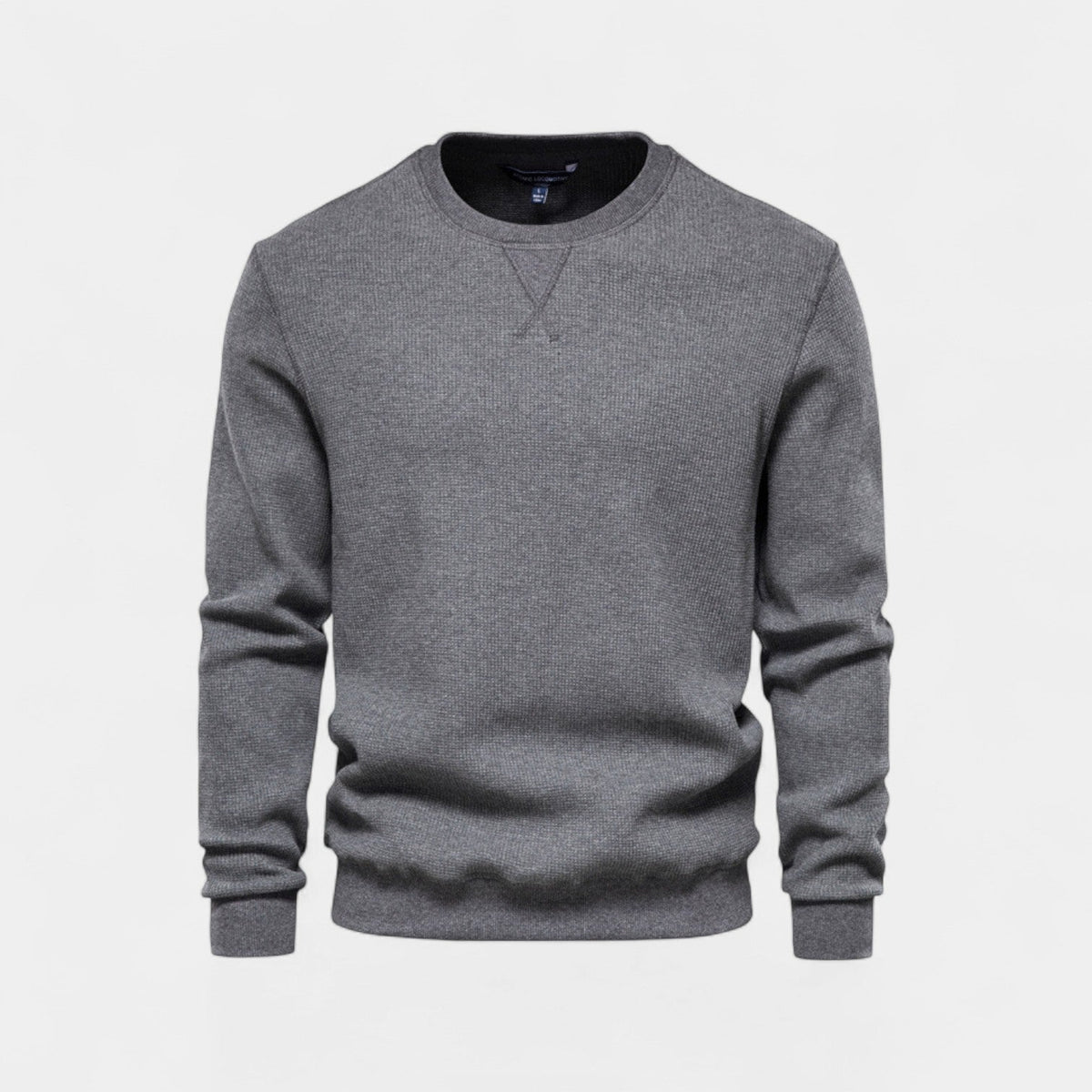 Men's Cotton Crew Neck Jumper – Relaxed Minimalist Cut