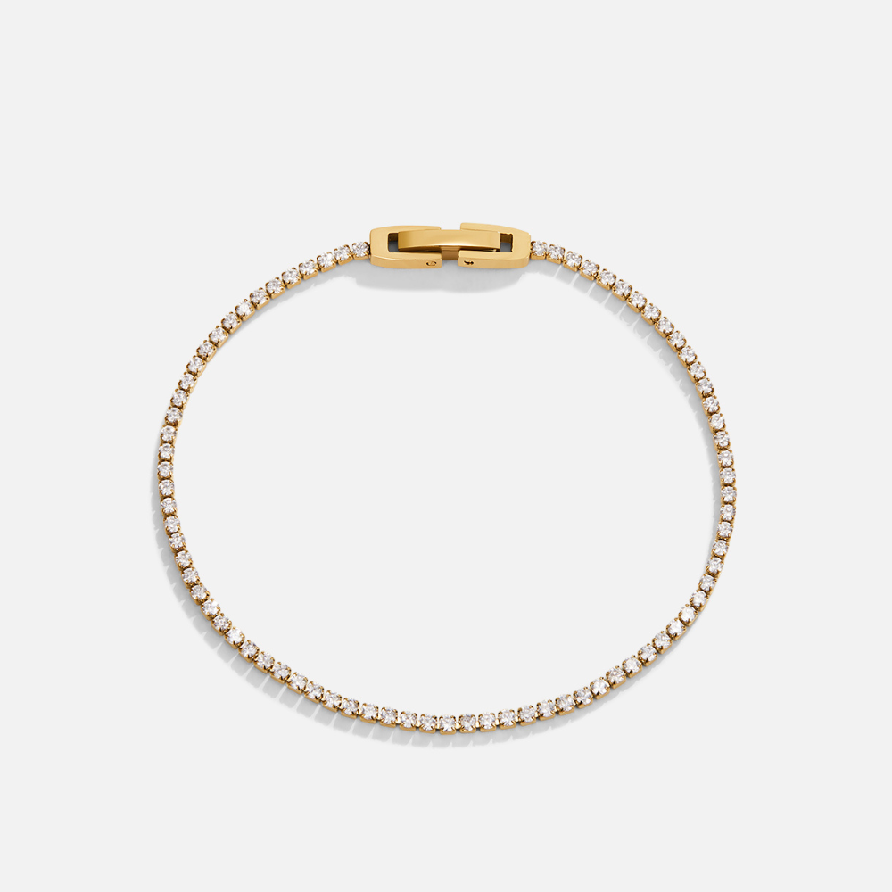 Niyah Pale Crystal Gold-Tone Band Bracelet