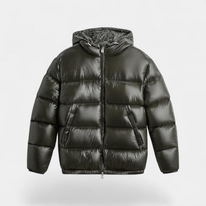 Men's Hooded Down Jacket – Insulated Winter Puffer