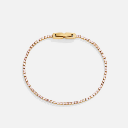 Kiera Pale Blush Crystal Gold-Tone Bracelet