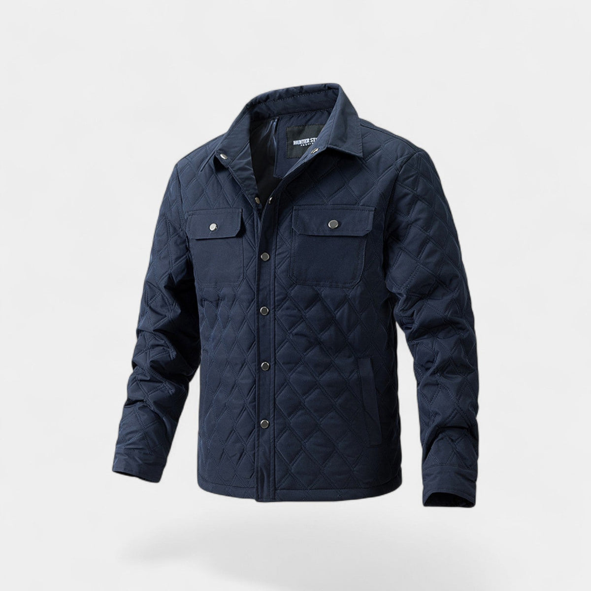 Men's Quilted Cotton Jacket – Tailored Stand Collar