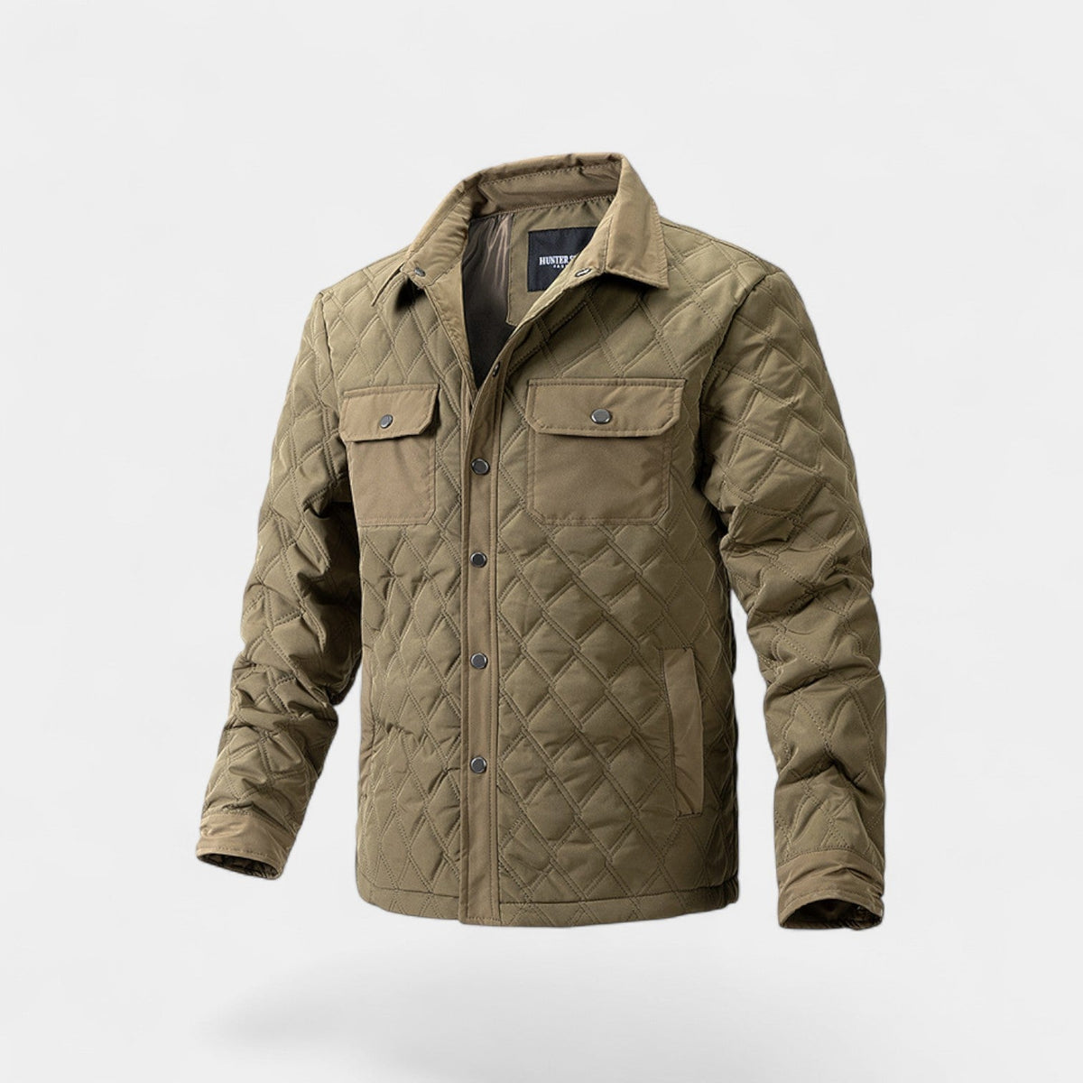 Men's Quilted Cotton Jacket – Tailored Stand Collar