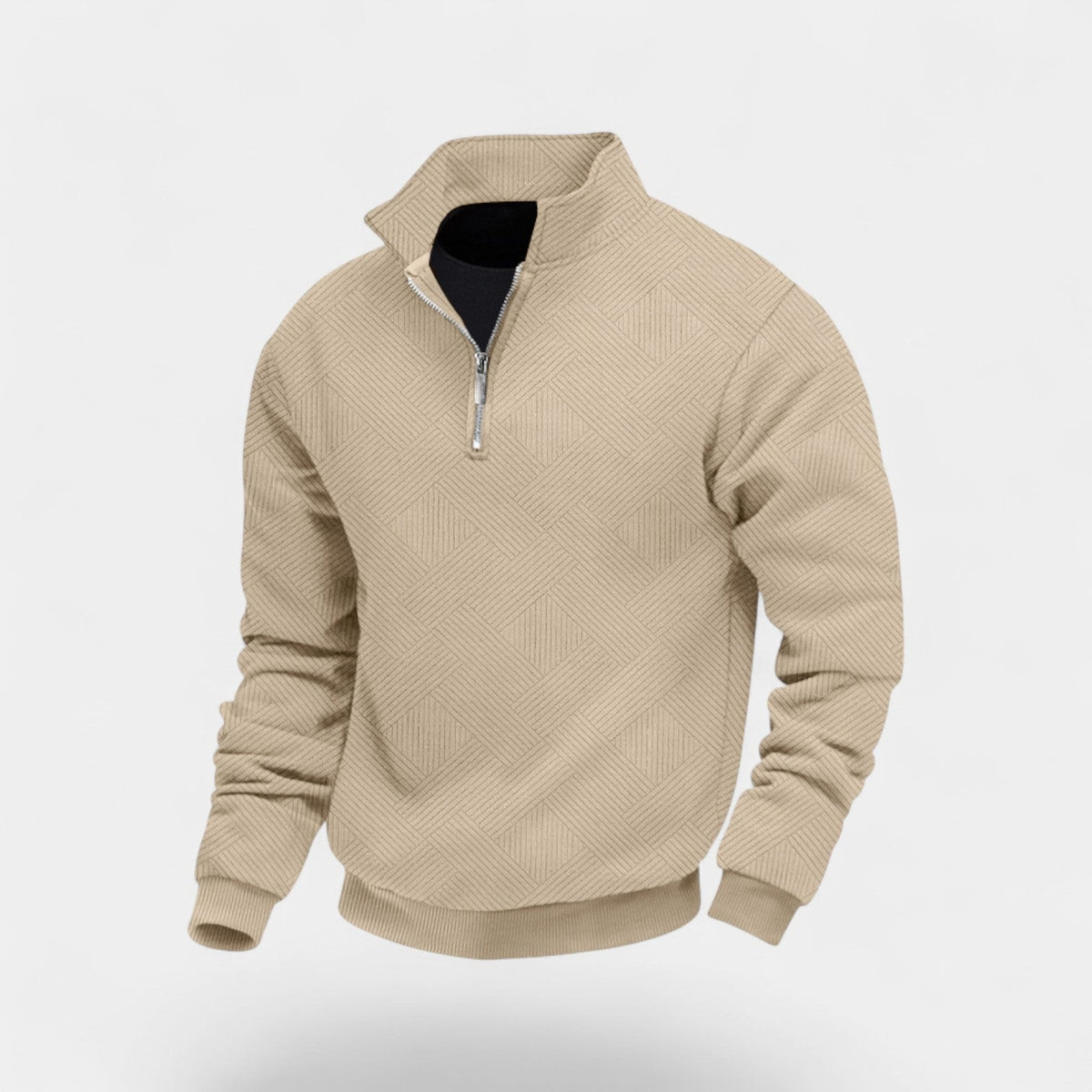 Men's Half Zip Jumper – Lapel Collar Relaxed Fit