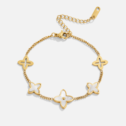 Blossom White Petal Chain Bracelet