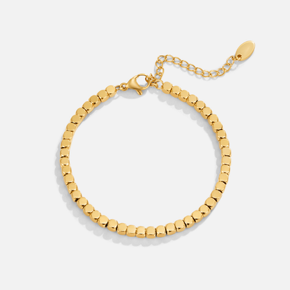 Lexi Small Square Bead Gold-Tone Bracelet