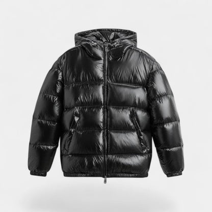Men's Hooded Down Jacket – Insulated Winter Puffer