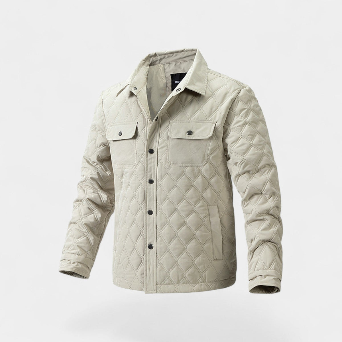 Men's Quilted Cotton Jacket – Tailored Stand Collar