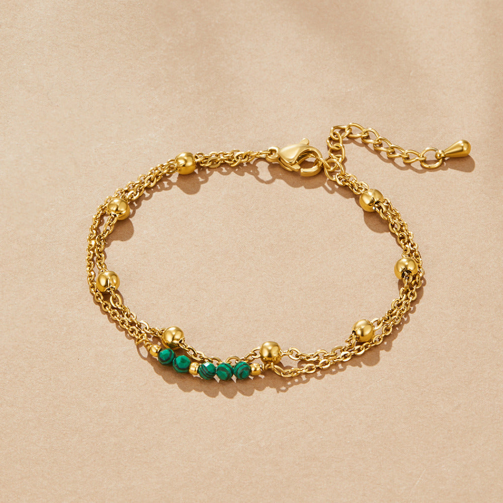 Alfa Moss Green Beaded Bracelet