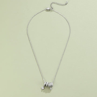 Aurea Open Ring Silver-Tone Pendant Necklace