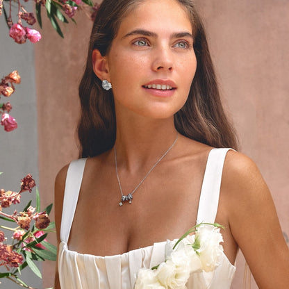 Aurea Open Ring Silver-Tone Pendant Necklace