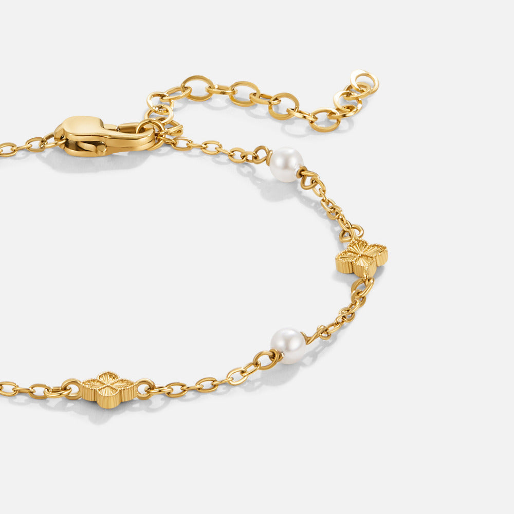 Camila Petal Detail Delicate Chain Bracelet