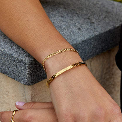 Capri Warm Gold-Tone Link Bracelet
