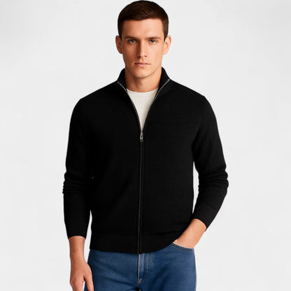 Men's Slim Fit Cotton Cardigan – Minimal Plain V-Neck
