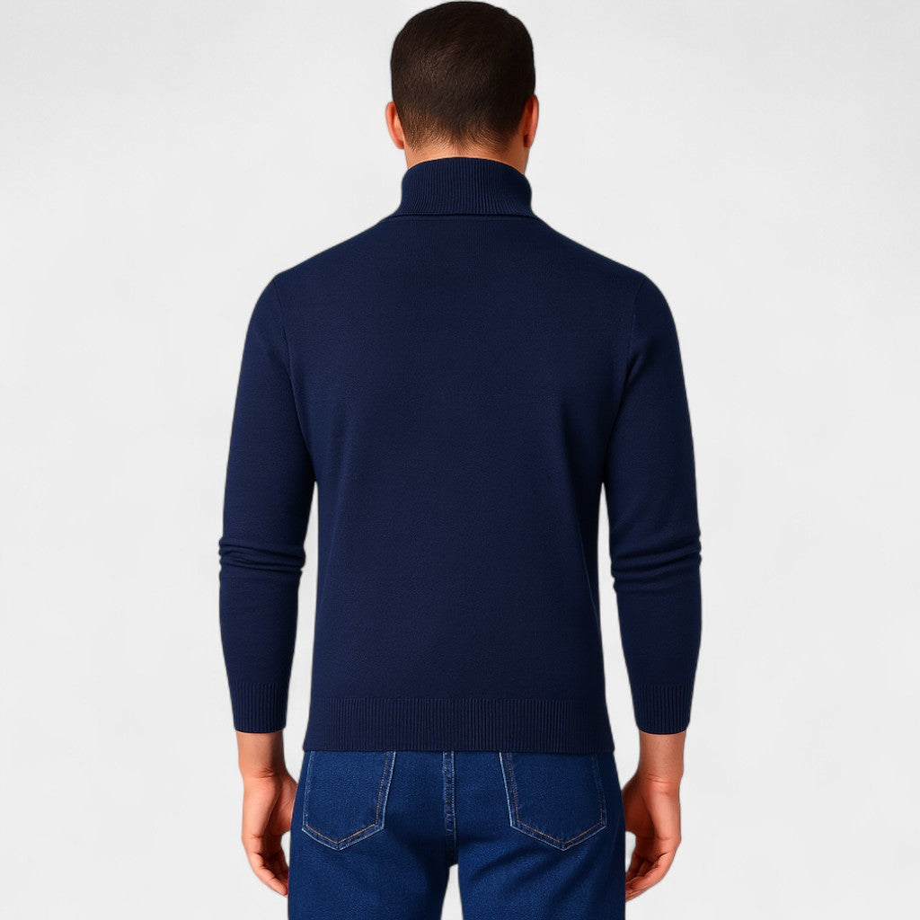 Men's Slim Fit Cotton Cardigan – Minimal Plain V-Neck
