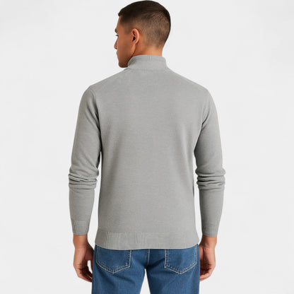 Men's Slim Fit Cotton Cardigan – Minimal Plain V-Neck