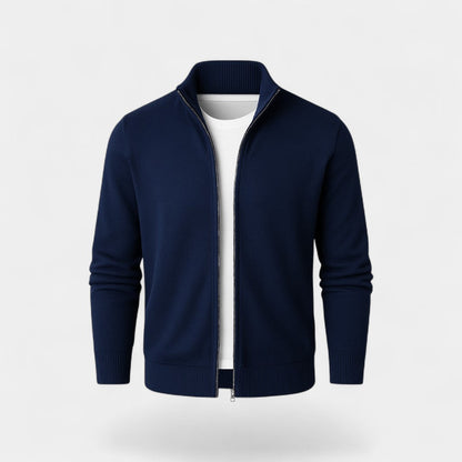 Men's Slim Fit Cotton Cardigan – Minimal Plain V-Neck