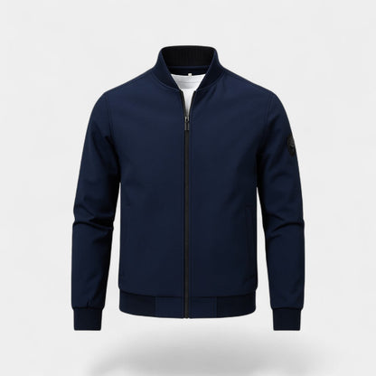 Men's Slim Fit Jacket – Stand Collar in a Plain Colour