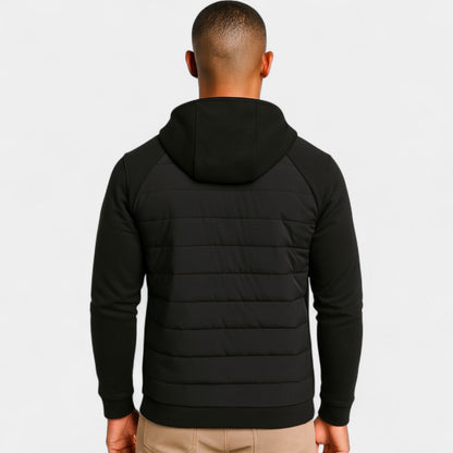 Men's Softshell Hooded Puffer – Slim Cotton Blend Cut