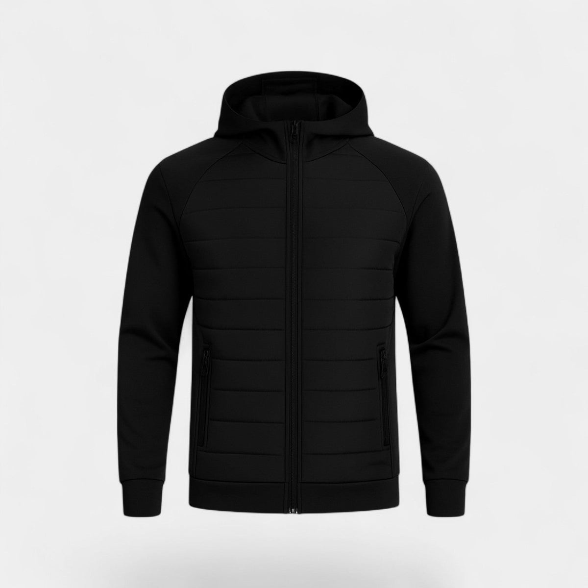 Men's Softshell Hooded Puffer – Slim Cotton Blend Cut