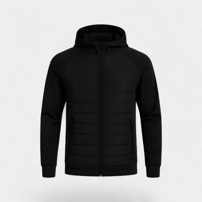 Men's Softshell Hooded Puffer – Slim Cotton Blend Cut