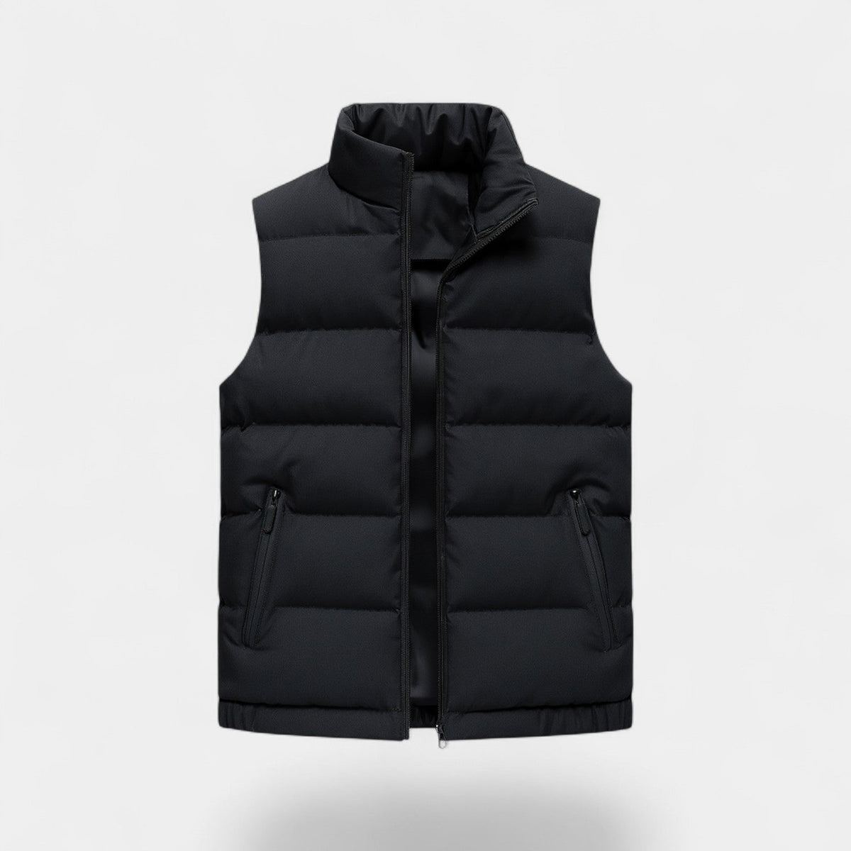 Men's Quilted Body Warmer – Slim Fit Stand Collar