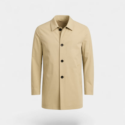 Men's Trench Coat – Lightweight Mid Length Unlined