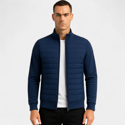 Men's Knitted Jacket – Lightweight Stand Collar Cut